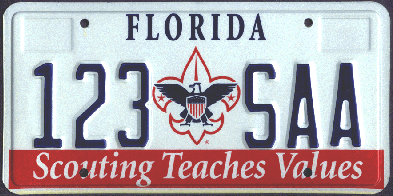 Boy Scouts plate sample
