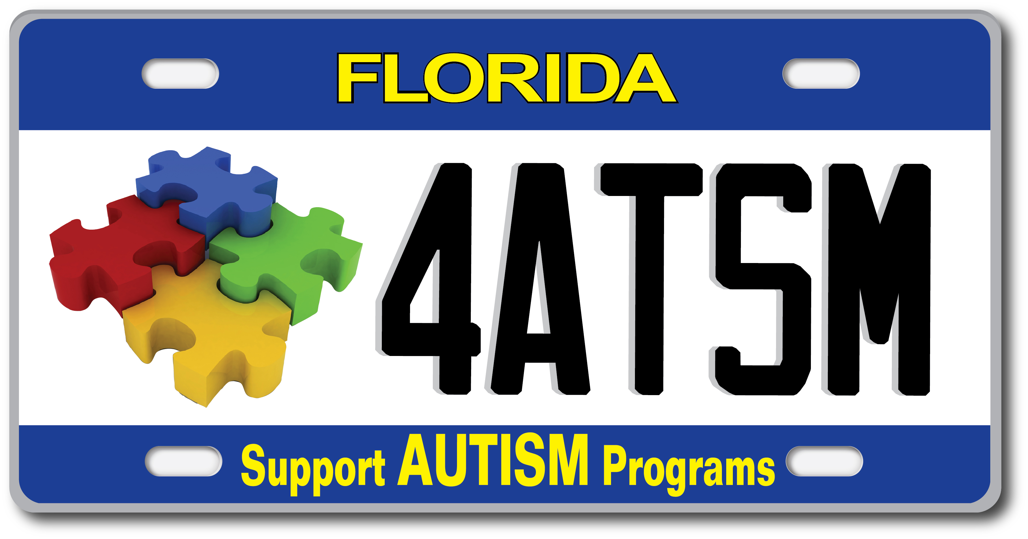Autism Florida license plate graphic